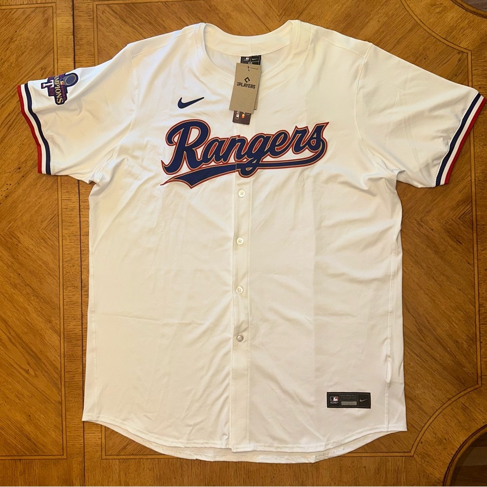 Corey Seager Texas Rangers 2024 Gold Collection Jersey 56 White Nike Authentic